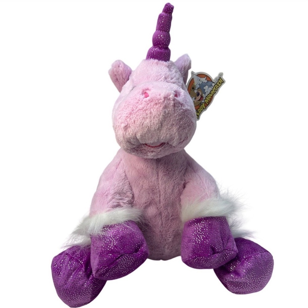 Teddy Mountain Mystic the Unicorn 16" Purple Glitter Plush Stuffed Animal 0067